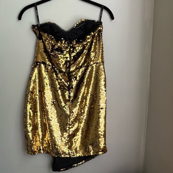 gold sequin mini dress - Picture 10 of 14